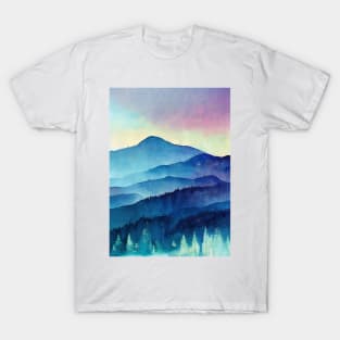 Watercolor mountains landscape T-Shirt